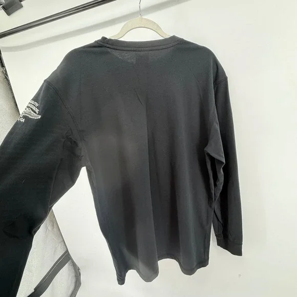 Harley Davidson Men's Large Black Long Sleeve Shirt Crew Neck Newnan, Georgia - Picture 8 of 12